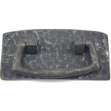 Uravas Store Lounge Antika Tarz Dekoratif Pirinç Otantik Dövme Kapı Kulbu - 45X90 Mm, Oksit