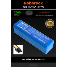 Robo-Mi Roborock S8 Maxv Ultra 7000mAh Robot Süpürge Bataryası - Sertifikalı Güvenlik, Gerçek Kapasite