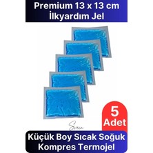Uravas Store 5'li Avantaj Küçük Boy Soğuk Sıcak Kompres Buz Jel Termojel El Ayak Diz Tekrar Kullanılabilir