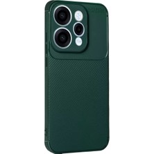 SiHako Reno 15 Auto Focus Karbon Kapak - Koyu Yeşil