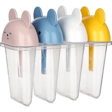 Uravas Store 4'lü Kolay Şekillendirici Sevimli Çocuk Meybuz & Dondurma Kalıbı AP-9179