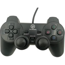 Uravas Store Çift Titreşimli USB Kablolu Oyun Kolu Pc Uyumlu Vibration Gamepad