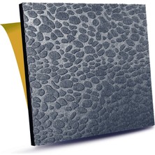 Tink Antrasit Embos Keçe Ses ve Isı Yalıtım Paneli Taş Desenli 48X48 cm