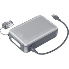 Shaza Nexa Serisi 20.000 Mah Kendinden Kablolu Powerbank - Gri