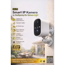 Smart Ip Kamera 4mp Ultra Hd Wifi Gece Görüşlü Hareket Algılama Iki Yönlü Ses 2.4ghz Bağlantı