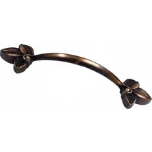 Uravas Store Lounge Dekoratif Zamak Yaprak Kulp - 96MM, Eskitme, 1 Adet