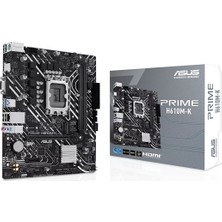 Asus Prime H610M-K İntel Soket Lga1700 Ddr5 5600Mhz Matx Gaming (Oyuncu) Anakart