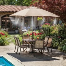 Uravas Store 10 Metre Kendin Yap Alan Serinletme Sistemi - Nozzle Başlıklı Bahçe Teras Nemlendirme Seti