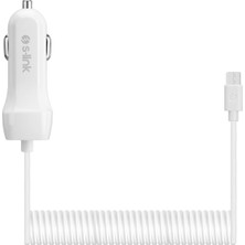  swapp sw-c535 1 usb + micro usb 12-24v 3.1a kablolu araç şarj cihazı