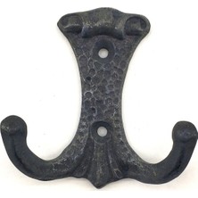 Uravas Store Lounge Antika Tarz Dekoratif Pirinç Anıt Çiftli Vestiyer Askı - 85X72 Mm, Oksit