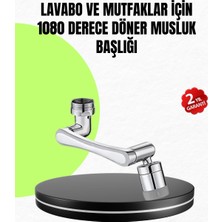Uravas Store 2 Modlu 1080° Dönebilen Musluk Başlığı Esnek 3 Eklemli Hareketli Tasarım
