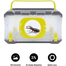 Temel Çantalı Katlanır Böcek Inceleme Seti, Taşınabilir 5x Mercekli Böcek Gözlem Kutusu