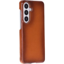 PLM Galaxy S26 Plus Için, Hakiki Deri, El Yapımı Kılıf, Iç Yüzeyi Kadife, Gölgeli Taba