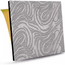 Tink Gri Embos Keçe Ses ve Isı Yalıtım Paneli Dalgalı Desenli 48X48 cm