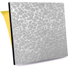 Tink Gri Embos Keçe Ses ve Isı Yalıtım Paneli Taş Desenli 48X48 cm