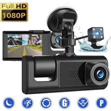 Uravas Store S-1 1080P Araç Içi Kamera 3 Kameralı ( Ön Görüş - Geri Görüş - Iç Görüş ) Gece Görüşlü