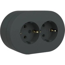 Uravas Store Lounge Ovivo Xone Antrasit Iikili Topraklı Priz Sıva Üstü