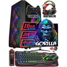 Warbox Gorilla 22" Monitör Xeon X5650 16GB Ram 256GB SSD 250GB HDD R7 240-4GB E.kartı Gaming Takım Bilgisayar