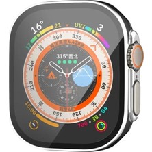 Batu Medikal Newface Apple Watch Ultra 49MM Legend Camlı Kasa Ekran Koruyucu - Siyah-Gümüş