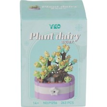 Uravas Store P1256 Panlos Si̇mülasyon Çi̇çek Seri̇si̇ 263 Parça Block Oyuncak