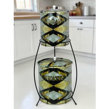 2 Katlı Küçük Boy Metal Patates Soğan Kovası - Sebzelik - Patates Soğanlık Sepeti