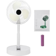 Uravas Store Katlanır Teleskopik Zemin Fanı Yaz Sessiz Masaüstü USB Şarj Edilebilir Taşınabilir Mini Fan