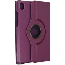 Uravas Store Tab M8 Kılıf 360 Tablet Deri Kılıf - Mürdüm