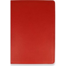 Uravas Store Galaxy X200 Tab A8 10.5 Kılıf 360 Tablet Deri Kılıf - Kırmızı