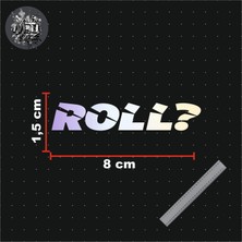 Roll Yazı 8x1,5cm Jdm Araba-Motor-Laptop Hologram Seçenekli Etiket Yazı Sticker