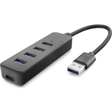Uravas Store USB 3.0 Hub 4 Port - Siyah HDX7046
