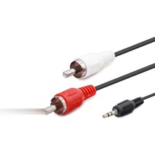 Uravas Store 3.5 mm To 2rca Kablo 2lıne 1.5m Siyah HDX1042