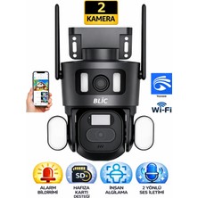 Blackbird Game Center Blic Blm-81 Çift Lensli 6mp Wi-Fi Ptz Akıllı Ip Kamera - Hareket Takibi ve Gece Görüşlü