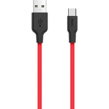 Uravas Store Hoco X21 USB To Type-C 3A Silikon Hızlı Şarj Data KABLOSU-(5775)
