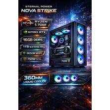 Eternal Power Nova Strıke Ryzen 5 7500F Rtx 5070 Ti 16GB Ddr5 1tb M.2 B650M Wıfı 750W 360MM Gaming Pc