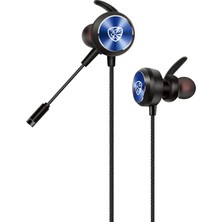  hy-gk3 3,5 oyuncu esnek mikrofonlu mavi kulakiçi kulaklık