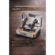 Crow'S Tech Kablosuz Bluetooth Kulaklık 5.4 | Çift Mikrofon, Dijital Ekranlı Enc Uzun Süreli Kullanım