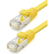 Uravas Store Cat7 Ethernet Patch Kablosu 10 Gbps 600 Mhz 60 cm - Sarı HDX5102