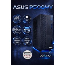 Asus Expertcenter P500MV Intel Core 7 240H  64 GB 2 Tb SSD Wın 11 Pro  Masaüstü Bilgisayar & Teknor USB Bellek