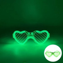 Uravas Store Yeşil LED Işıklı Gözlük – 3 Modlu Parti & Glow Gözlüğü