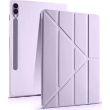Uravas Store Galaxy X610 Tab S9 Fe 12.4 Kılıf Kalemlikli Mars Tablet Kılıfı - Lila