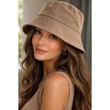Aydın Şapkacınız Kadın Pamuk Kova Şapka (Bucket Hat) – Günlük Şık & Rahat Kullanım | Yazlık Basic Model (58 CM)
