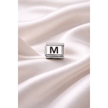 Uravas Store Nomination Uyumlu M Harf Charm | Çelik Bileklik Aksesuarı | Kişiye Özel Harf Modülü | &