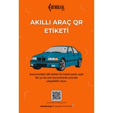 Ebumerang Araç Iletişim Qr Etiketi Sticker Dijital Numaratör