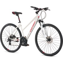 Corelli Like 1.0 28 Jant 21 Vites Hidrolik Disk Fren Kadın Şehir Tur Bisikleti Gri Kırmızı