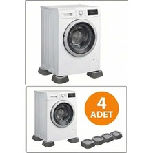 4 Adet Çamaşır Makinesi Titreşim Önleyici Kaydırmaz Stoper Set Bulaşık Buzdolabı Yükseltici