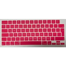 Arabulalaca Macbook Air 13 Inç 13.6 Inç A3449 M5 Işlemci Türkçe Q Silikon Klavye Koruyucu Pembe