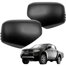 Mitsubishi L200 2007 - 2014 Siyah Ayna Kaplaması Seti
