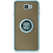 Uravas Store Galaxy J7 Prime Kılıf Montreal Yüzüklü Silikon Kapak - Buz