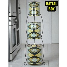 3 Katlı Büyük Boy Metal Patates Soğan Kovası - Sebzelik - Patates Soğanlık Sepeti