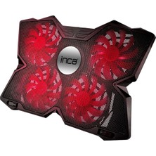 Inca İnc-3280 3 Tutacaklı 4 Fanlı Led İşık 11"-17" Led Notebook Soğutucu Fan Hızı Ayarlama Düğmeli